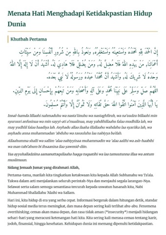 Contoh naskah kajian Menata Hati buatan AI Dakwah Generator