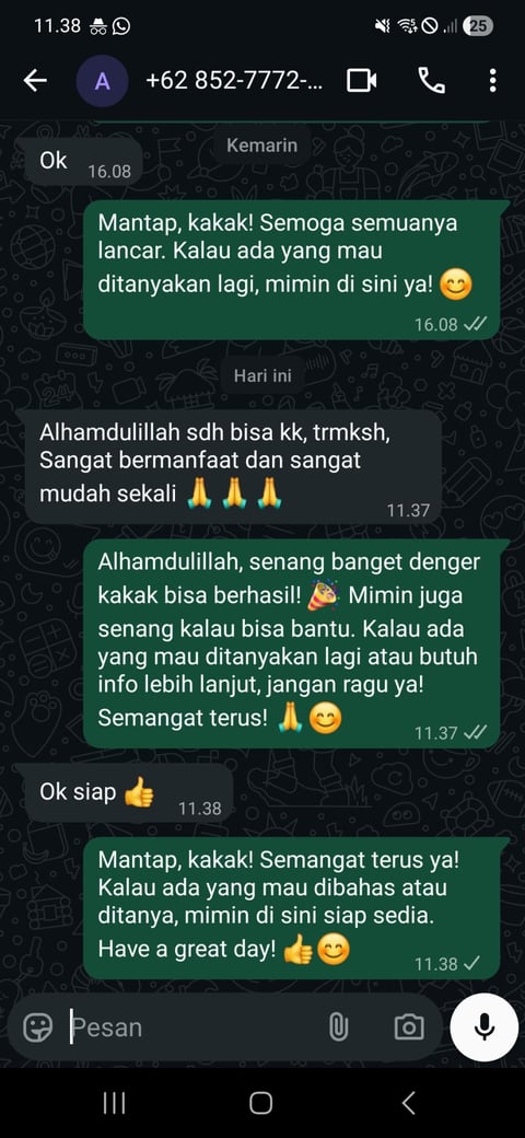 Testimoni pengguna AI Dakwah Generator