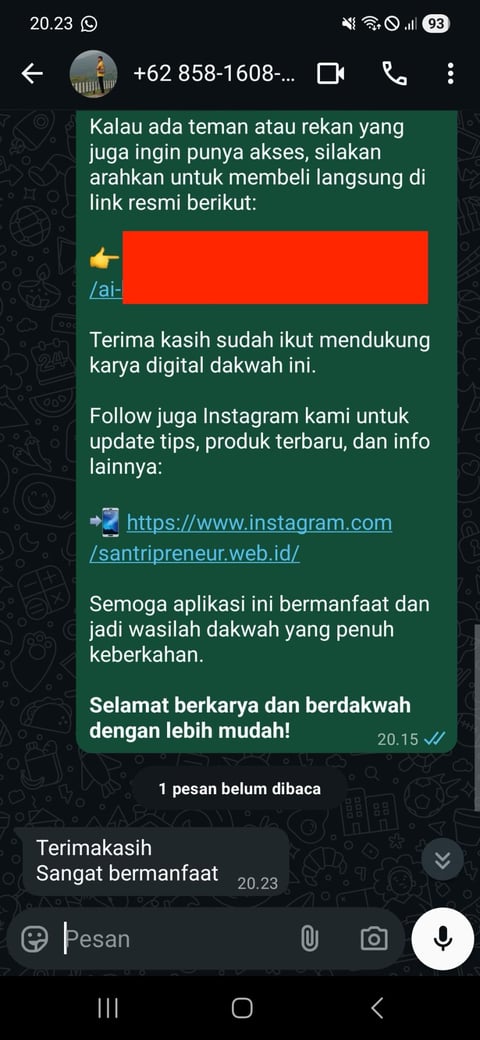 Testimoni pengguna AI Dakwah Generator